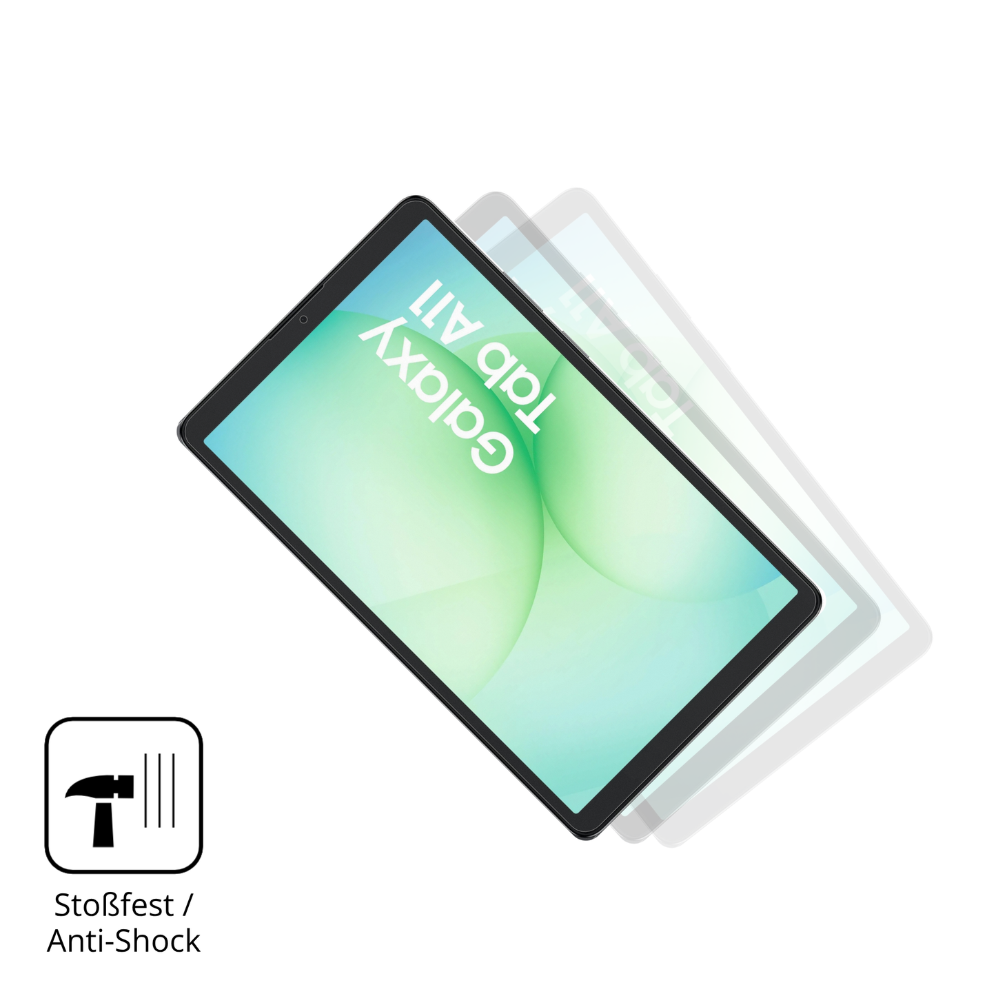 Schutz gegen Kratzer auf dem Samsung Galaxy Tab A11 Glas durch Schlüssel, Stöße gegen die Tischkante oder Stürze