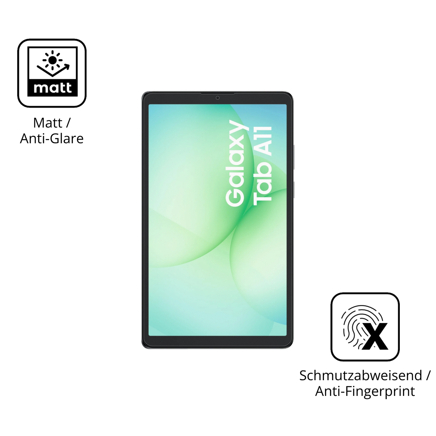 9H Hartbeschichtete, flexible Folie passend zugeschnitten für Samsung Galaxy Tab A11