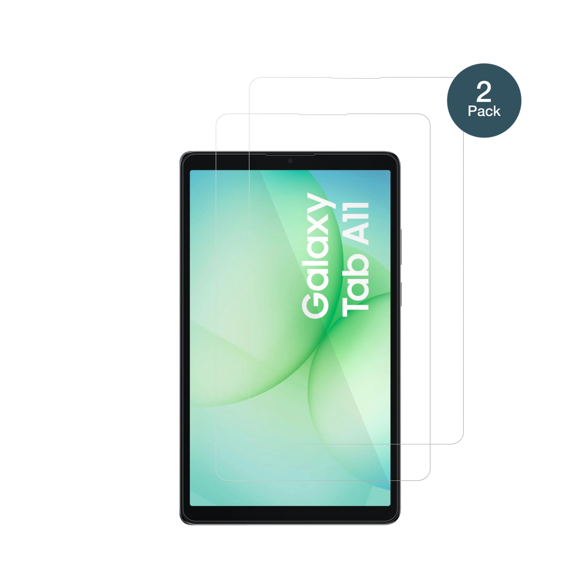 SamsungGalaxy Tab A11 mit aufgebrachter dipos Flex Schutzfolie, glasklare Darstellung ohne Einschränkungen