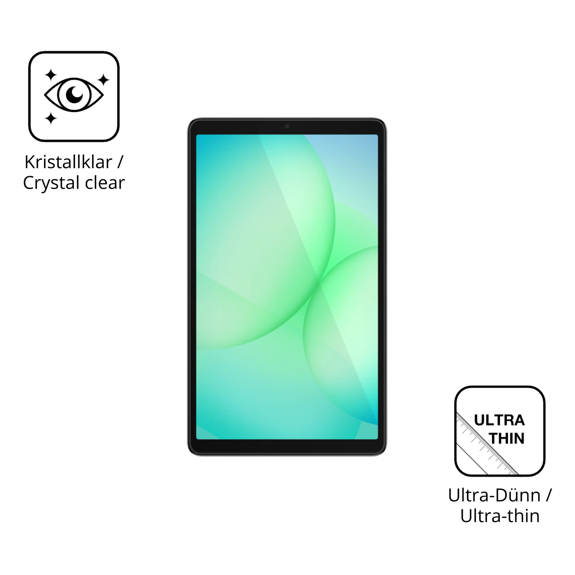 Dünne und klare Folie passend zugeschnitten für samsunggalaxy tab a11 8.7 zoll