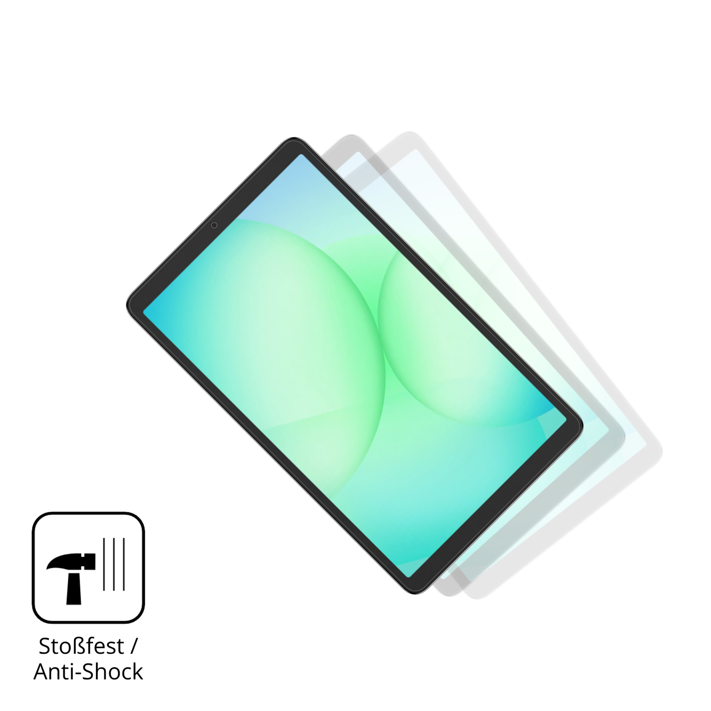 Schutz gegen Kratzer auf dem samsunggalaxy tab a11 8.7 zoll Glas durch Schlüssel, Stöße gegen die Tischkante oder Stürze