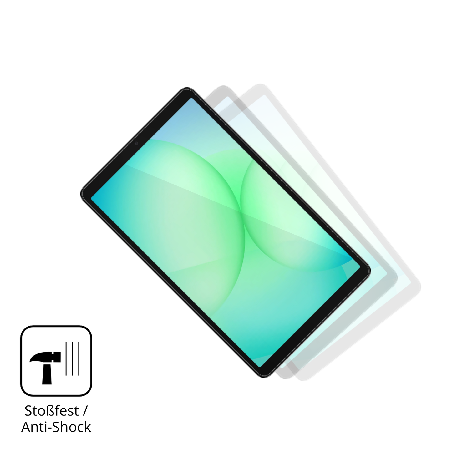 Schutz gegen Kratzer auf dem samsunggalaxy tab a11 8.7 zoll Glas durch Schlüssel, Stöße gegen die Tischkante oder Stürze