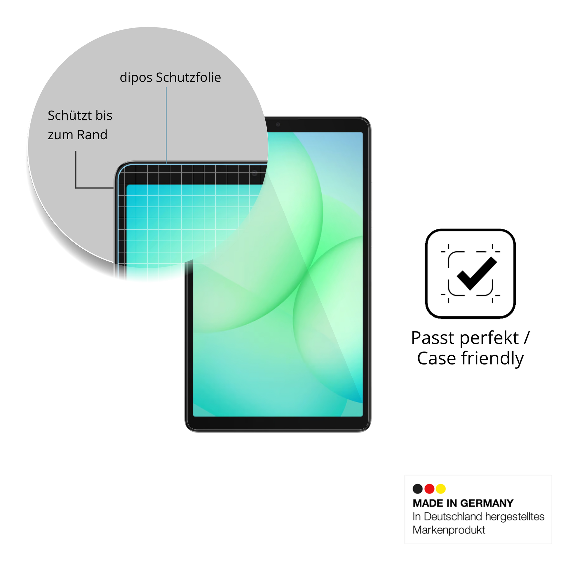 Besonders flexibler Displayschutz mit Anti-Shock-Schicht im Materialmix