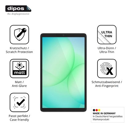 2x Schutzfolie matt für Samsung Galaxy Tab A11 Plus Display-Schutzfolie