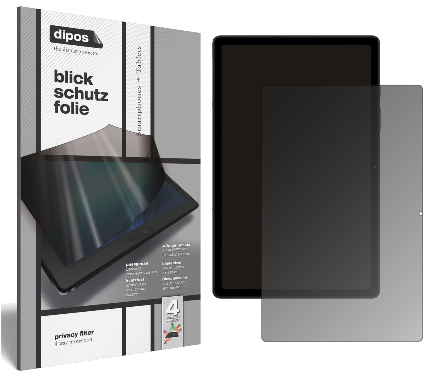 Blickschutzfolie für Samsung Galaxy Tab A8 10.5 Zoll (2021) matt Schutzfolie Privacy
