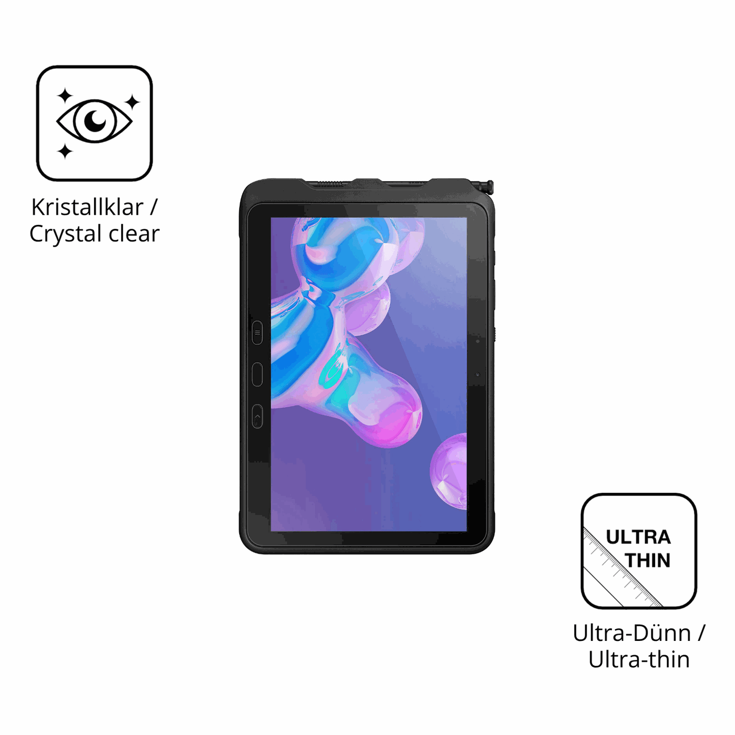 2x Screen Protector for Samsung Galaxy Tab Active5 Pro 5G Protection Crystal 