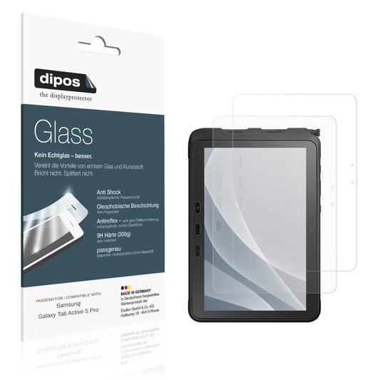 Matte Displayschutzfolie von dipos passend für Samsung Galaxy Tab Active 5 Pro, 9H kratzfest und blasenfrei montiert