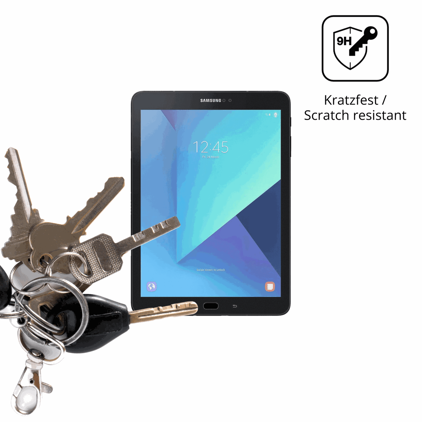 dipos Displayschutz für Samsung Galaxy Tab S3, mattierte Oberfläche, robuste Festigkeit und perfekte Passform