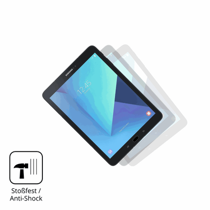 Schutz gegen Kratzer auf dem Samsung Galaxy Tab S3 Glas durch Schlüssel, Stöße gegen die Tischkante oder Stürze