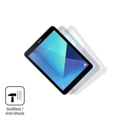 Schutz gegen Kratzer auf dem Samsung Galaxy Tab S3 Glas durch Schlüssel, Stöße gegen die Tischkante oder Stürze