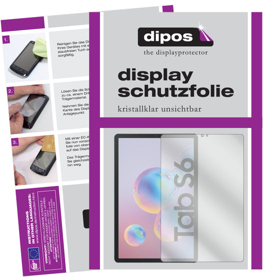2x Schutzfolie klar für Samsung Galaxy Tab S6 Display-Schutzfolie