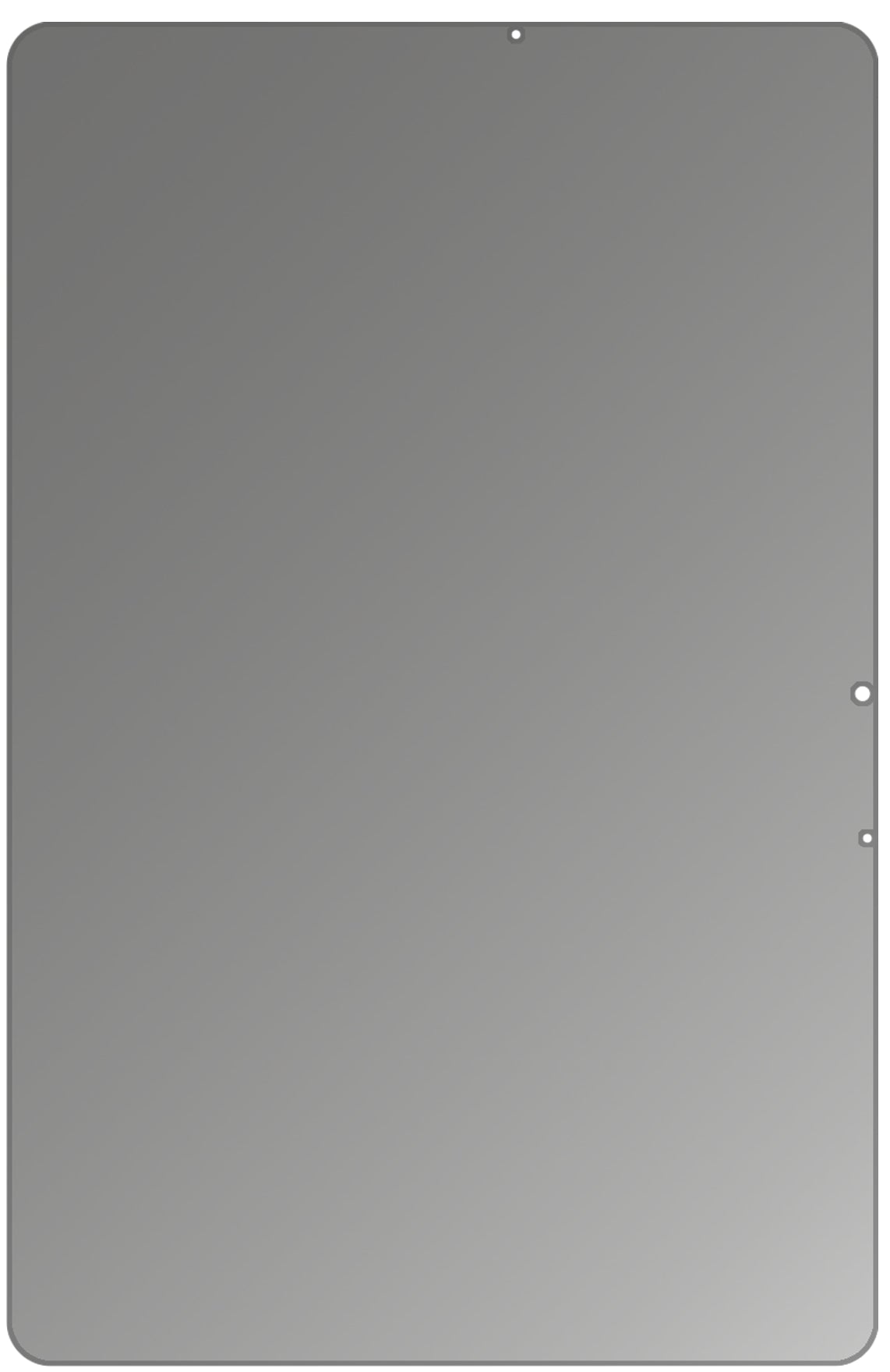 Blickschutzfolie für Samsung Galaxy Tab S7 Plus matt Schutzfolie Privacy