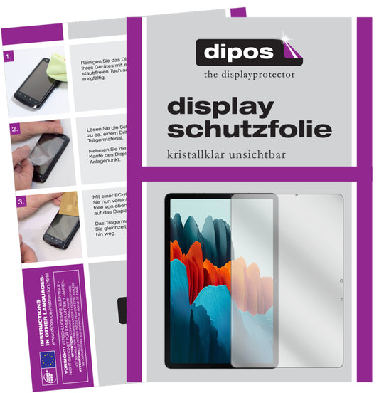 1x Schutzfolie klar für Samsung Galaxy Tab S7 Plus 5G Display-Schutzfolie