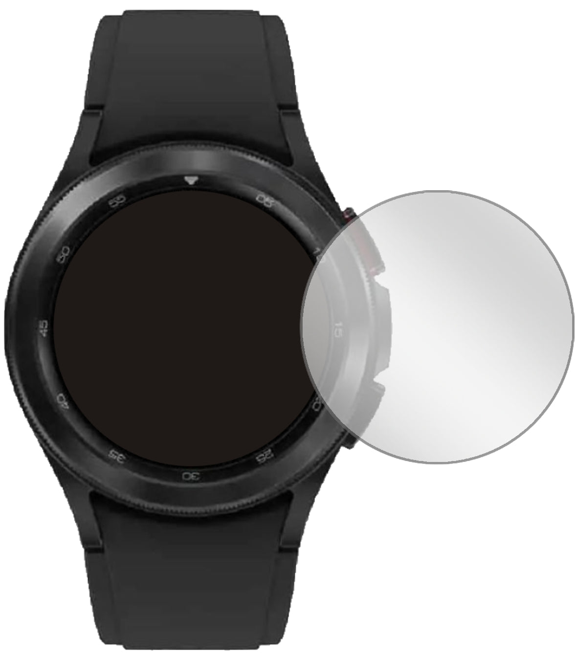 2x Schutzfolie klar für Samsung Galaxy Watch 4 Classic (42 mm) Display-Schutzfolie