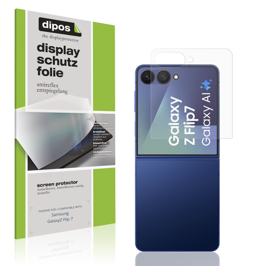 Matte Displayschutzfolie von dipos passend für Samsung GalaxyZ Flip 7, präziser Zuschnitt und blasenfrei montiert