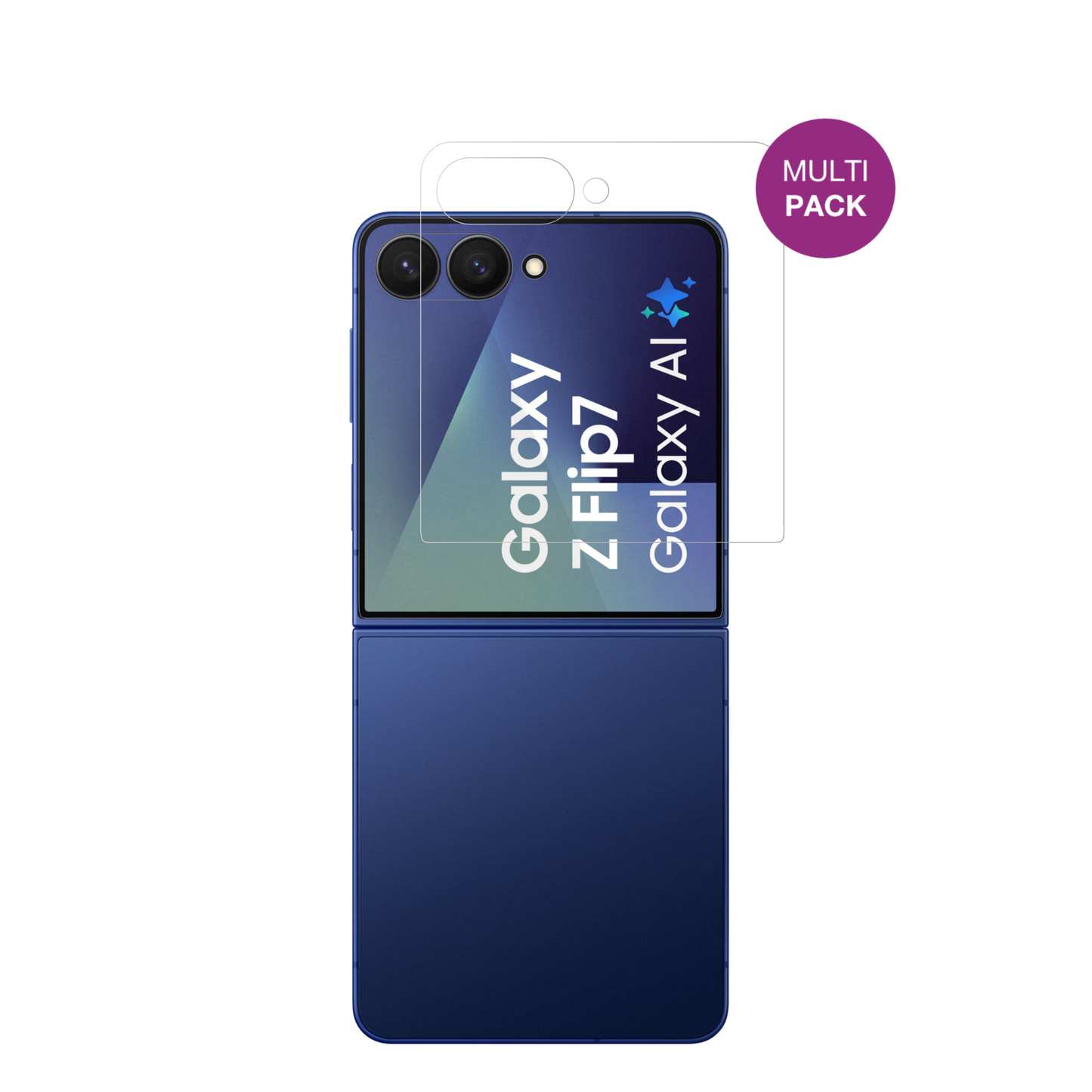 Schutz gegen Kratzer auf dem Samsung Galaxy Z Flip7 Aussenseite Glas durch Schlüssel oder Ähnliches