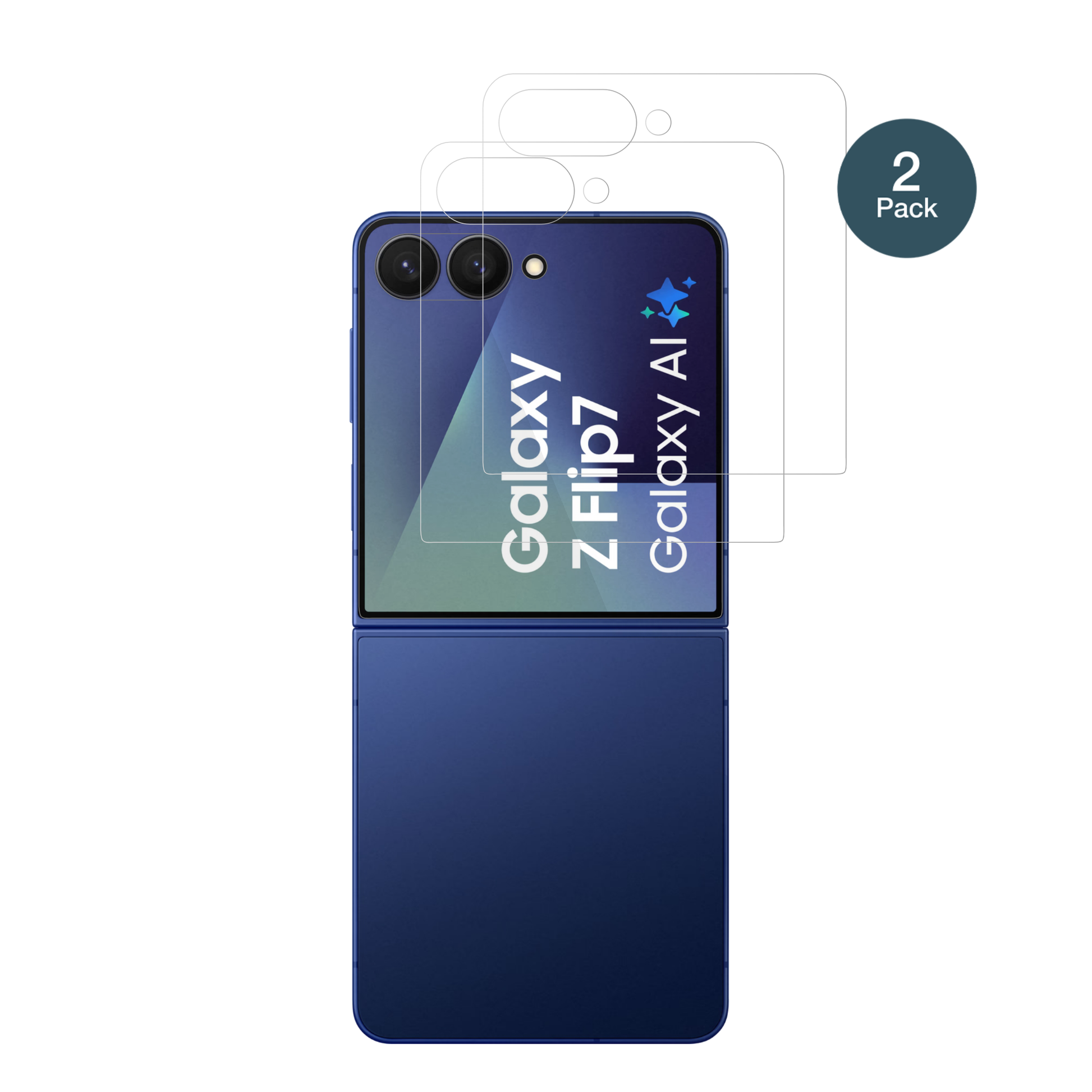Schutz gegen Kratzer auf dem Samsung Galaxy Z Flip7 Aussenseite Glas durch Schlüssel, Stöße gegen die Tischkante oder Stürze