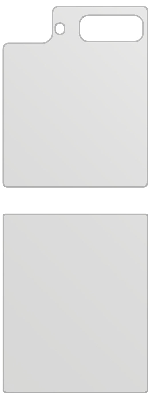 2x Schutzfolie matt für Samsung Galaxy Z Flip Rückseite Display-Schutzfolie
