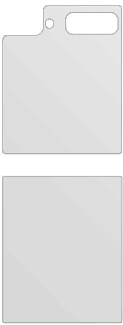 2x Schutzfolie matt für Samsung Galaxy Z Flip Rückseite Display-Schutzfolie