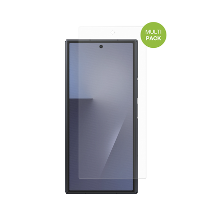 SamsungGalaxy Z TriFold Aussenseite mit aufgebrachter dipos Displayschutzfolie, die lästige Fingerabdrücke minimiert