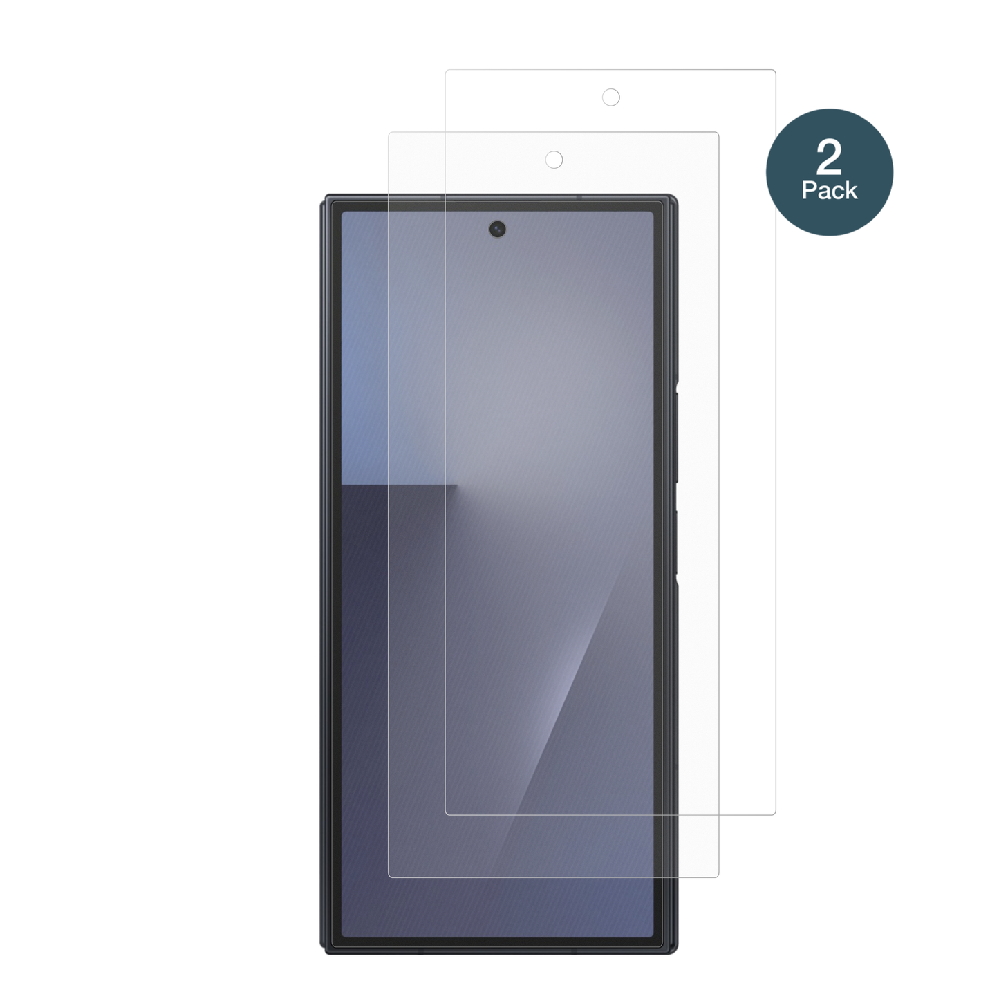 SamsungGalaxy Z TriFold Aussenseite mit aufgebrachter dipos Panzerfolie, die lästige Fingerabdrücke minimiert