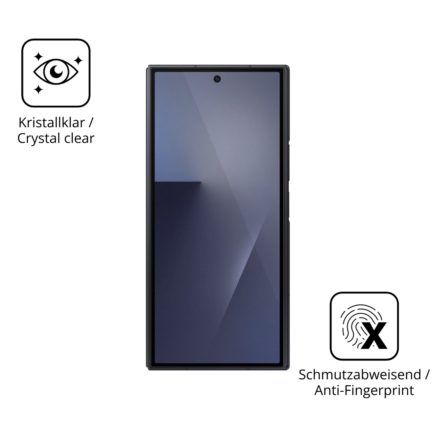 Flexible TPU-Folie passend zugeschnitten für Samsung Galaxy Z TriFold Aussenseite, vollständige Abdeckung