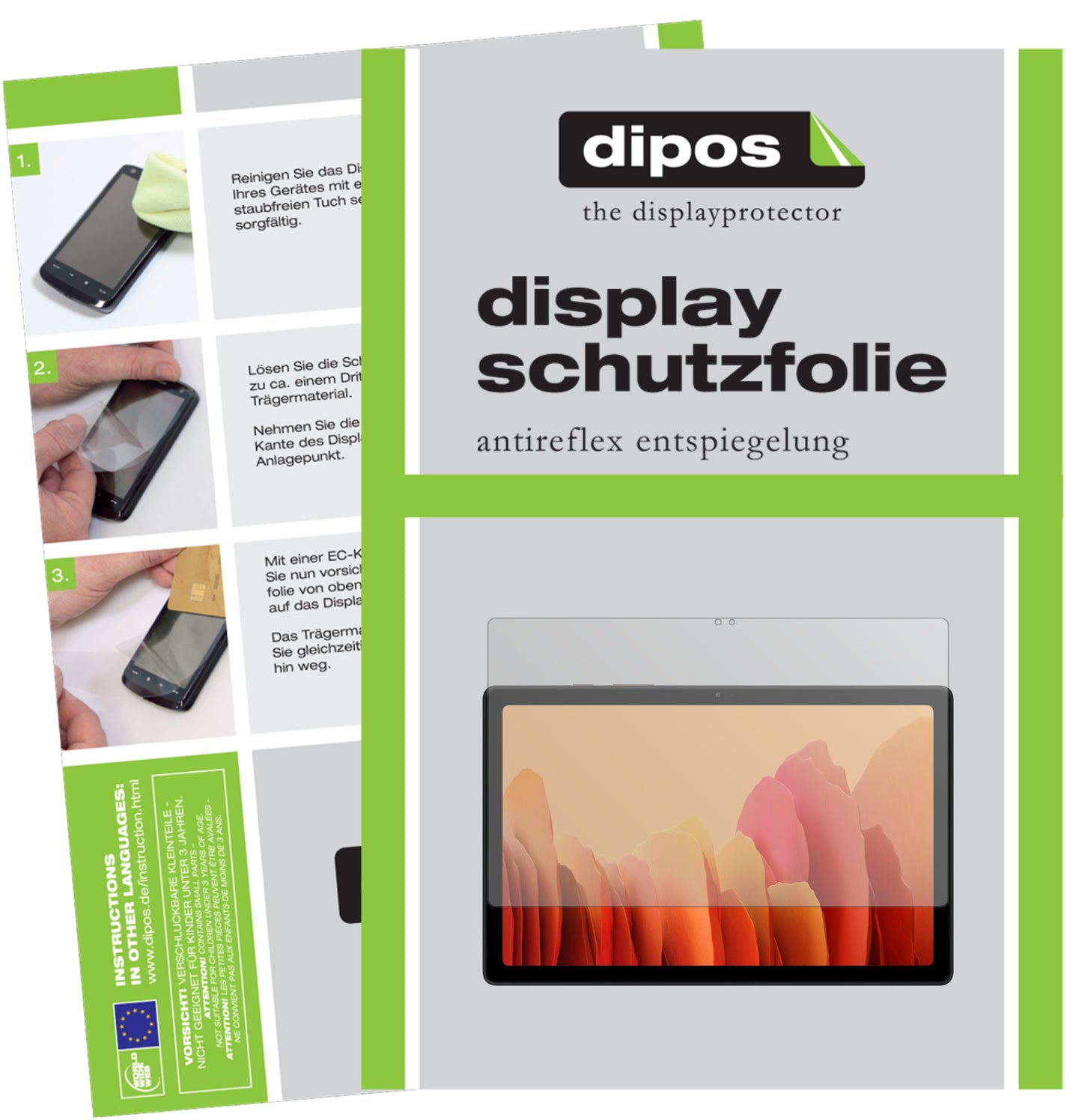 2x Schutzfolie matt für Samsung Tab A7 WiFi Display-Schutzfolie