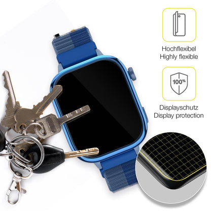 dipos Displayschutz für Sanorum T40 4G Smartwatch, transparente Oberfläche, geringe Dicke und perfekte Passform
