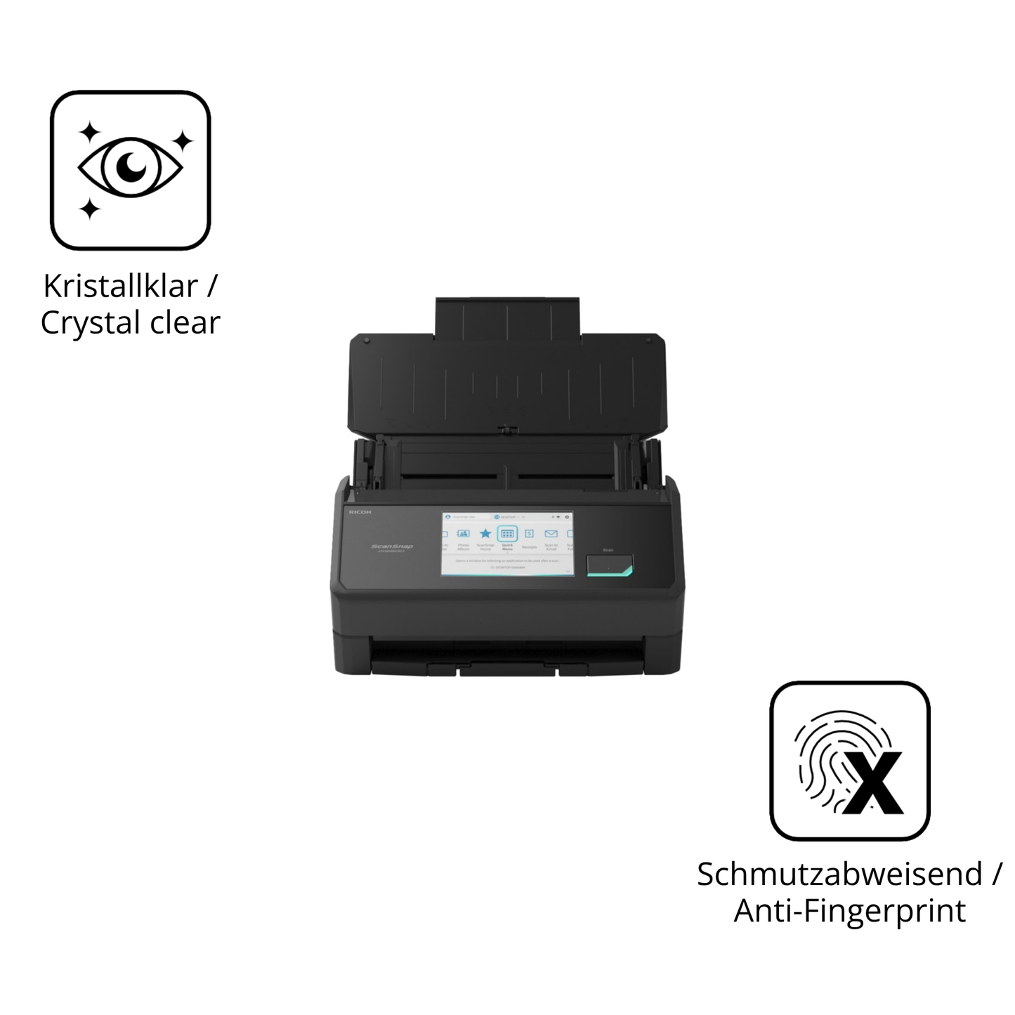 Flexible TPU-Folie passend zugeschnitten für ScanSnap iX2500, vollständige Abdeckung