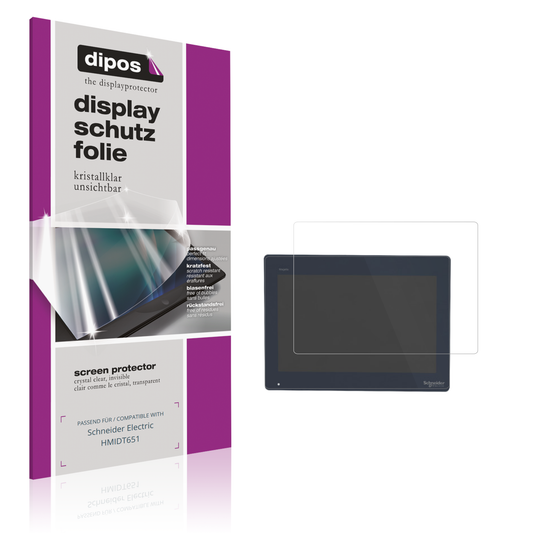 Klare Displayschutzfolie von dipos passend für schneider electrichmidt651, präziser Zuschnitt und blasenfrei montiert