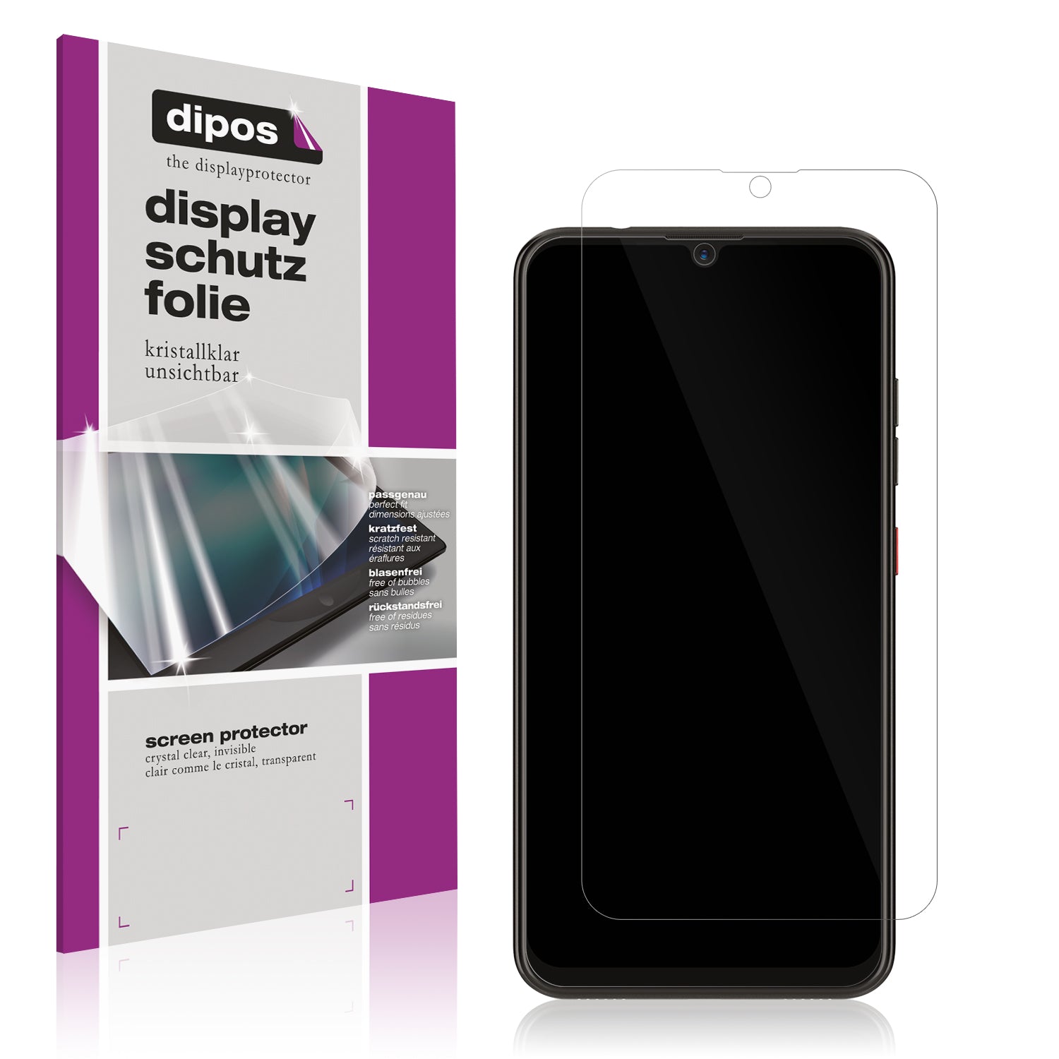 Klare Displayschutzfolie von dipos passend für A1 Alpha, präziser Zuschnitt und blasenfrei montiert