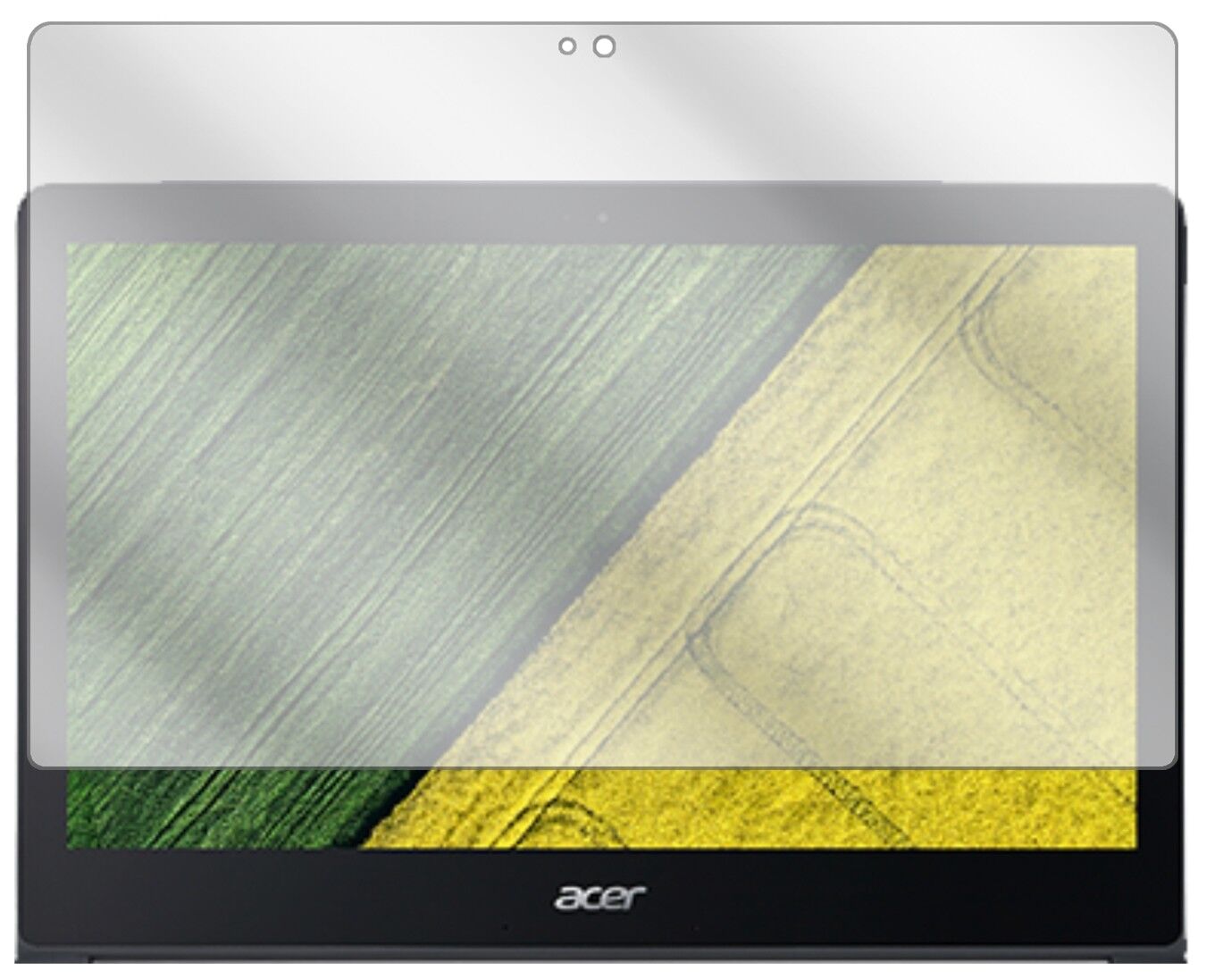 Klare Displayschutzfolie von dipos passend für Acer Swift 7, präziser Zuschnitt und blasenfrei montiert