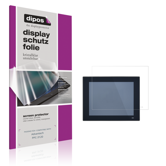 Klare Displayschutzfolie von dipos passend für Advantech PPC-3120, präziser Zuschnitt und blasenfrei montiert