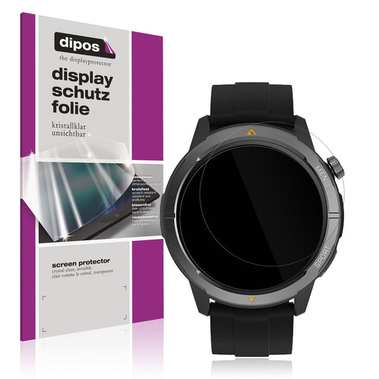 Klare Displayschutzfolie von dipos passend für AGM Legion Watch 1.43 Zoll, präziser Zuschnitt und blasenfrei montiert