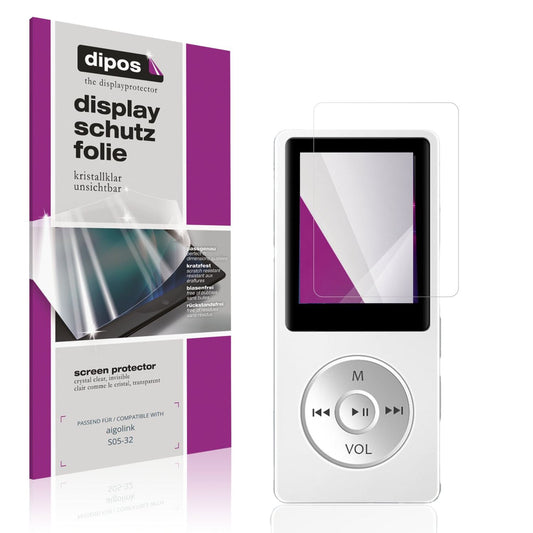 Klare Displayschutzfolie von dipos passend für aigolink S05-32, präziser Zuschnitt und blasenfrei montiert
