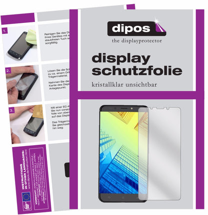 Klare Displayschutzfolie von dipos passend für Alcatel   A7 XL, präziser Zuschnitt und blasenfrei montiert