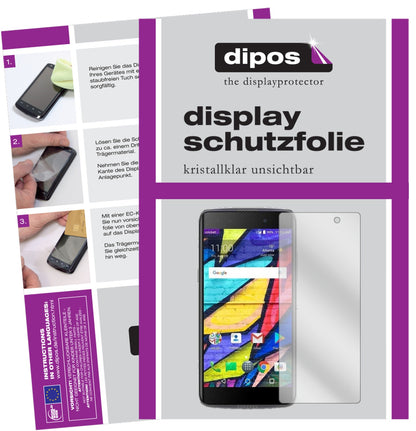 Klare Displayschutzfolie von dipos passend für Alcatel Idol 5 Cricket, präziser Zuschnitt und blasenfrei montiert