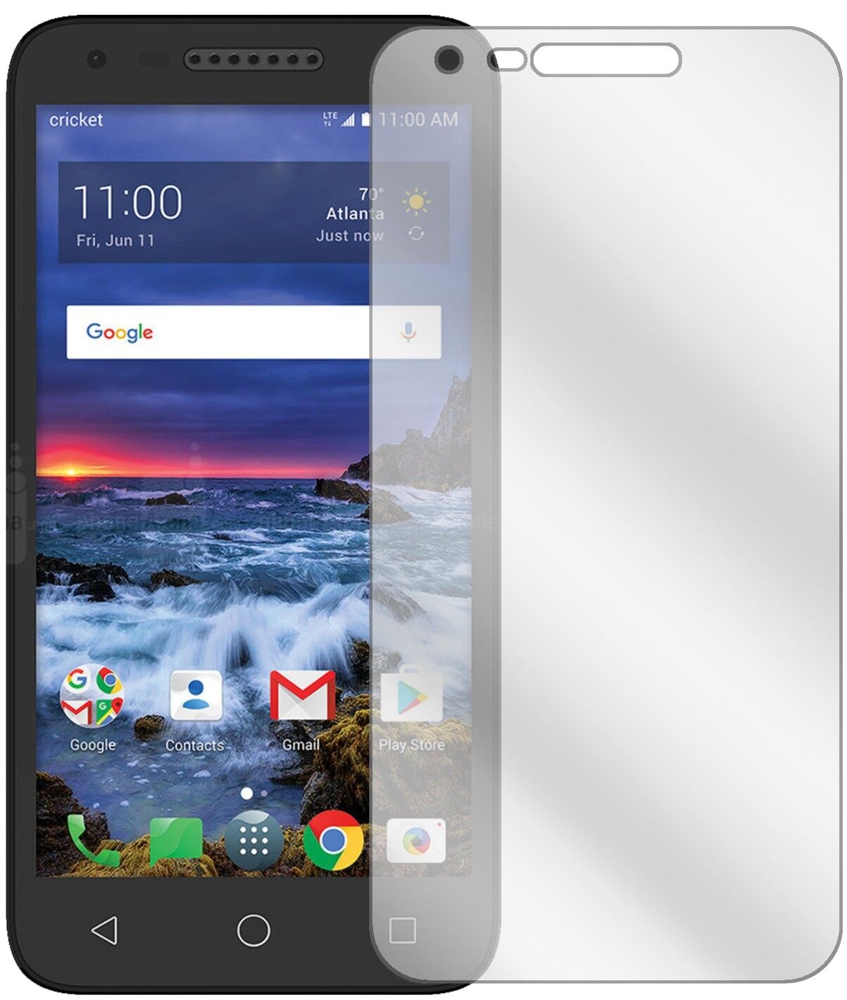 Klare Displayschutzfolie von dipos passend für Alcatel Verso, präziser Zuschnitt und blasenfrei montiert