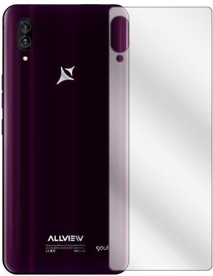 Klare Displayschutzfolie von dipos passend für Allview Soul X6 Xtreme Rückseite, präziser Zuschnitt und blasenfrei montiert