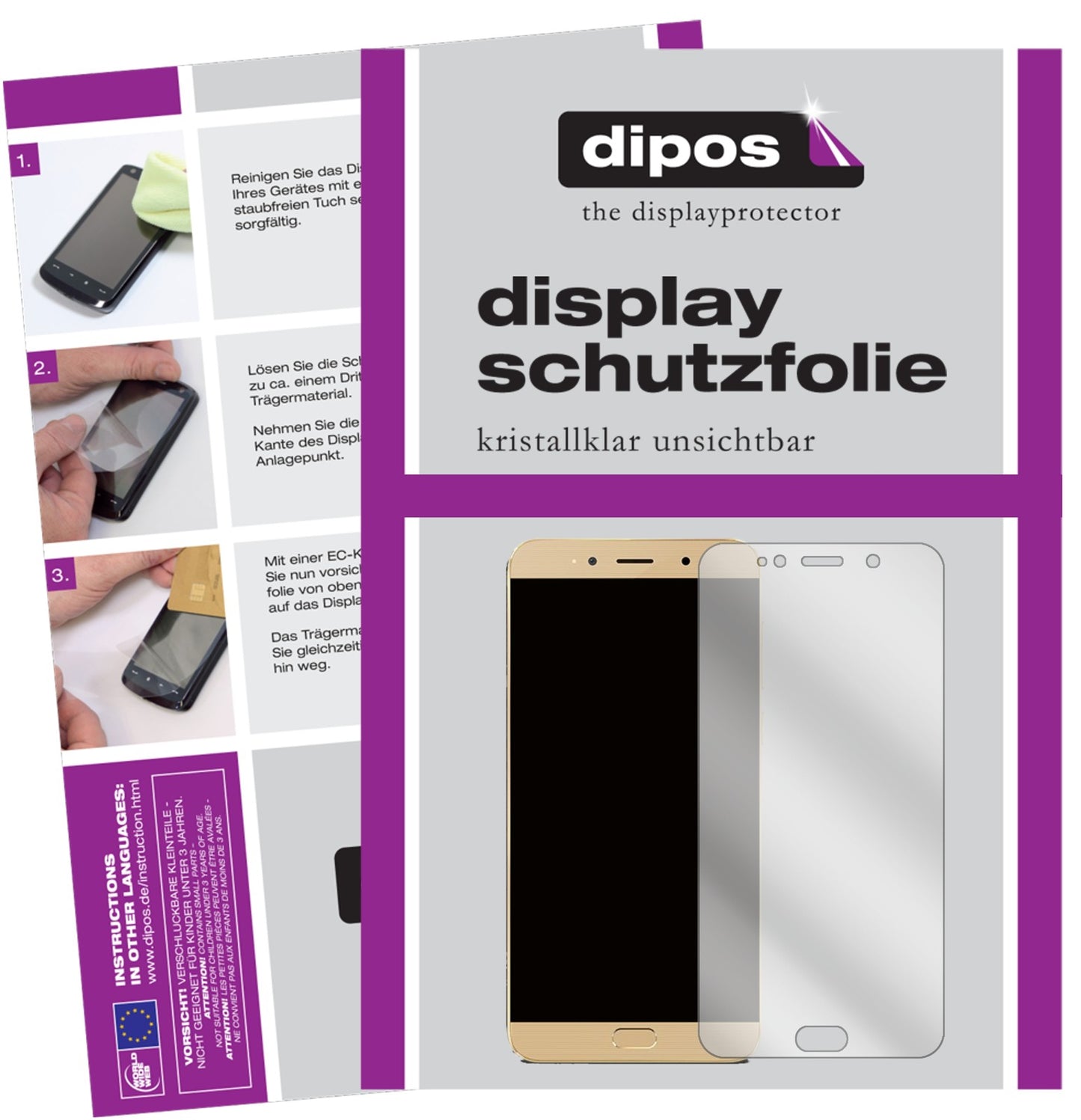 Klare Displayschutzfolie von dipos passend für Allview X4 Soul Lite, präziser Zuschnitt und blasenfrei montiert