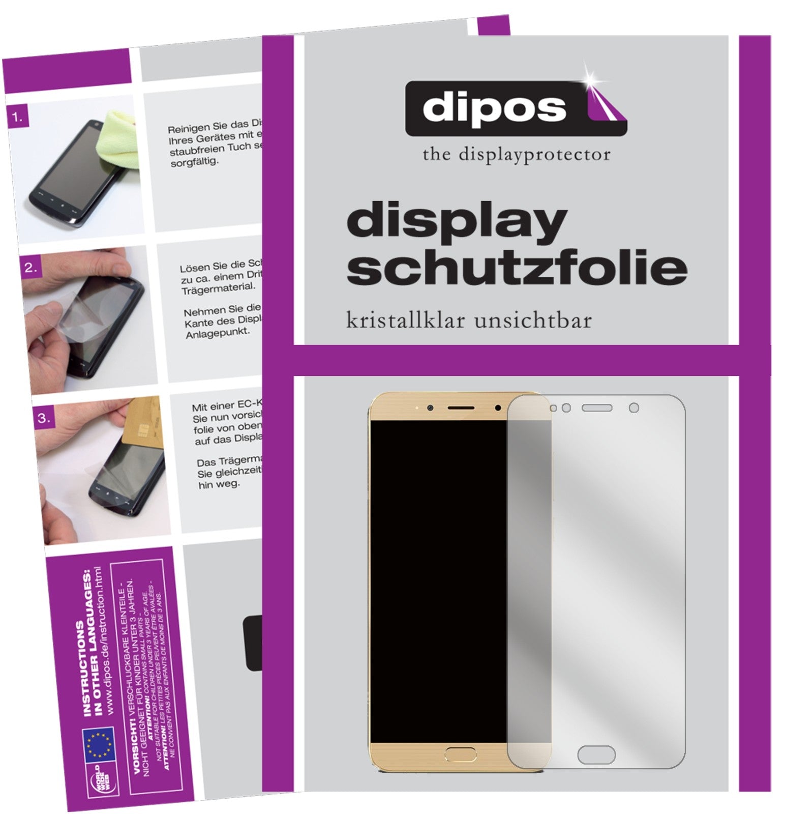 Klare Displayschutzfolie von dipos passend für Allview X4 Soul Lite, präziser Zuschnitt und blasenfrei montiert