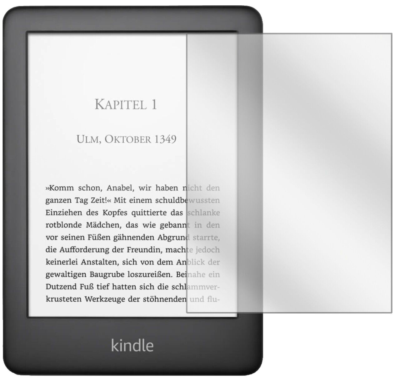 Klare Displayschutzfolie von dipos passend für Amazon Kindle E-Reader der 10. Generation (2019), präziser Zuschnitt und blasenfrei montiert