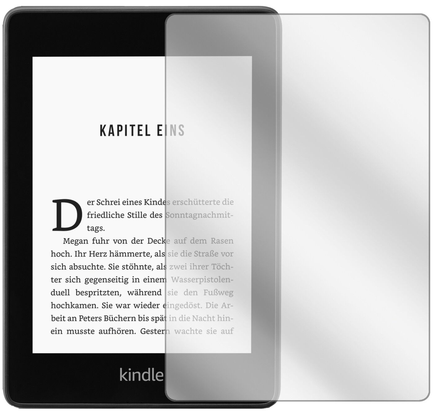 Klare Displayschutzfolie von dipos passend für Amazon Kindle Paperwhite (2018), präziser Zuschnitt und blasenfrei montiert