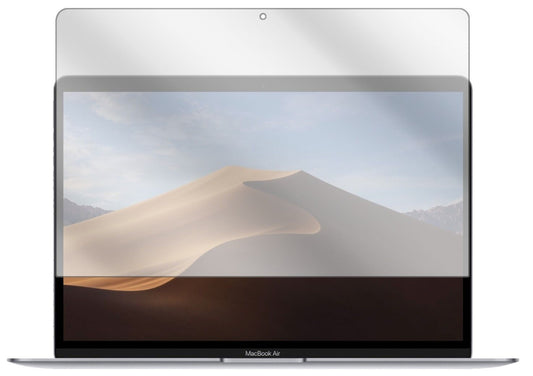 Klare Displayschutzfolie von dipos passend für Apple MacBook Air 13 Zoll (2018), präziser Zuschnitt und blasenfrei montiert