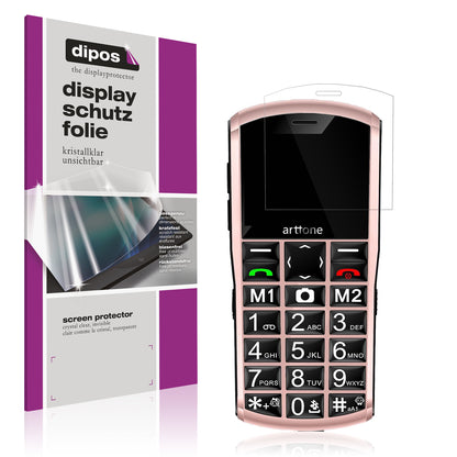 Klare Displayschutzfolie von dipos passend für Artfone A400 4G, präziser Zuschnitt und blasenfrei montiert