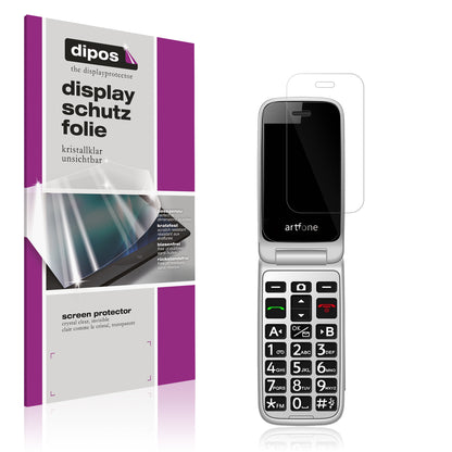 Klare Displayschutzfolie von dipos passend für Artfone G3 4G, präziser Zuschnitt und blasenfrei montiert