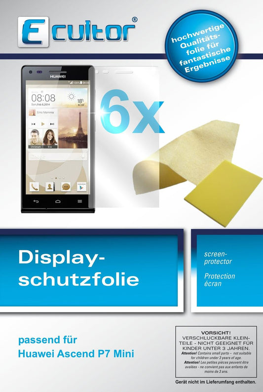 Klare Displayschutzfolie von dipos passend für Ascend P7 Mini Huawei, präziser Zuschnitt und blasenfrei montiert