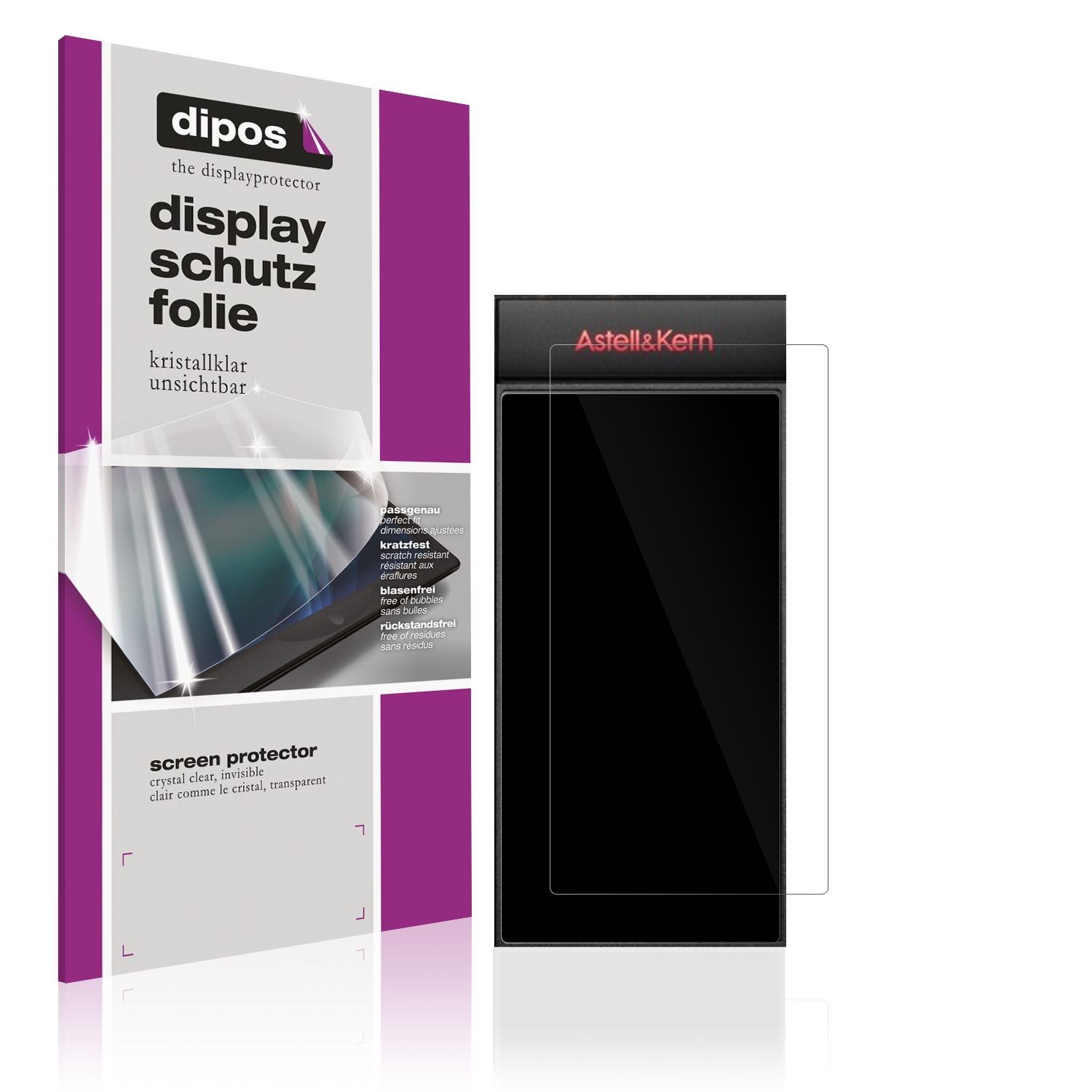 Klare Displayschutzfolie von dipos passend für Astell Kern ACRO CA1000T, präziser Zuschnitt und blasenfrei montiert