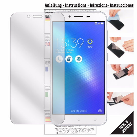 Klare Displayschutzfolie von dipos passend für Asus ZenFone 3 Max ZC553KL (2017), präziser Zuschnitt und blasenfrei montiert