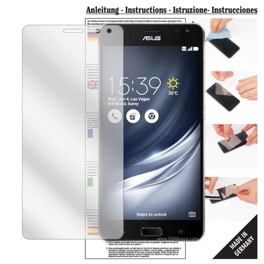 Klare Displayschutzfolie von dipos passend für Asus ZenFone AR, präziser Zuschnitt und blasenfrei montiert